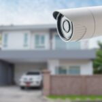 Camera de surveillance devant une maison