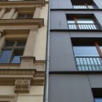 Un immeuble neuf et un immeuble ancien