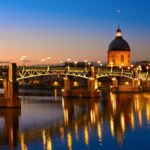 toulouse au coucher de soleil