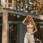 Pretty woman looking into distance outdoors