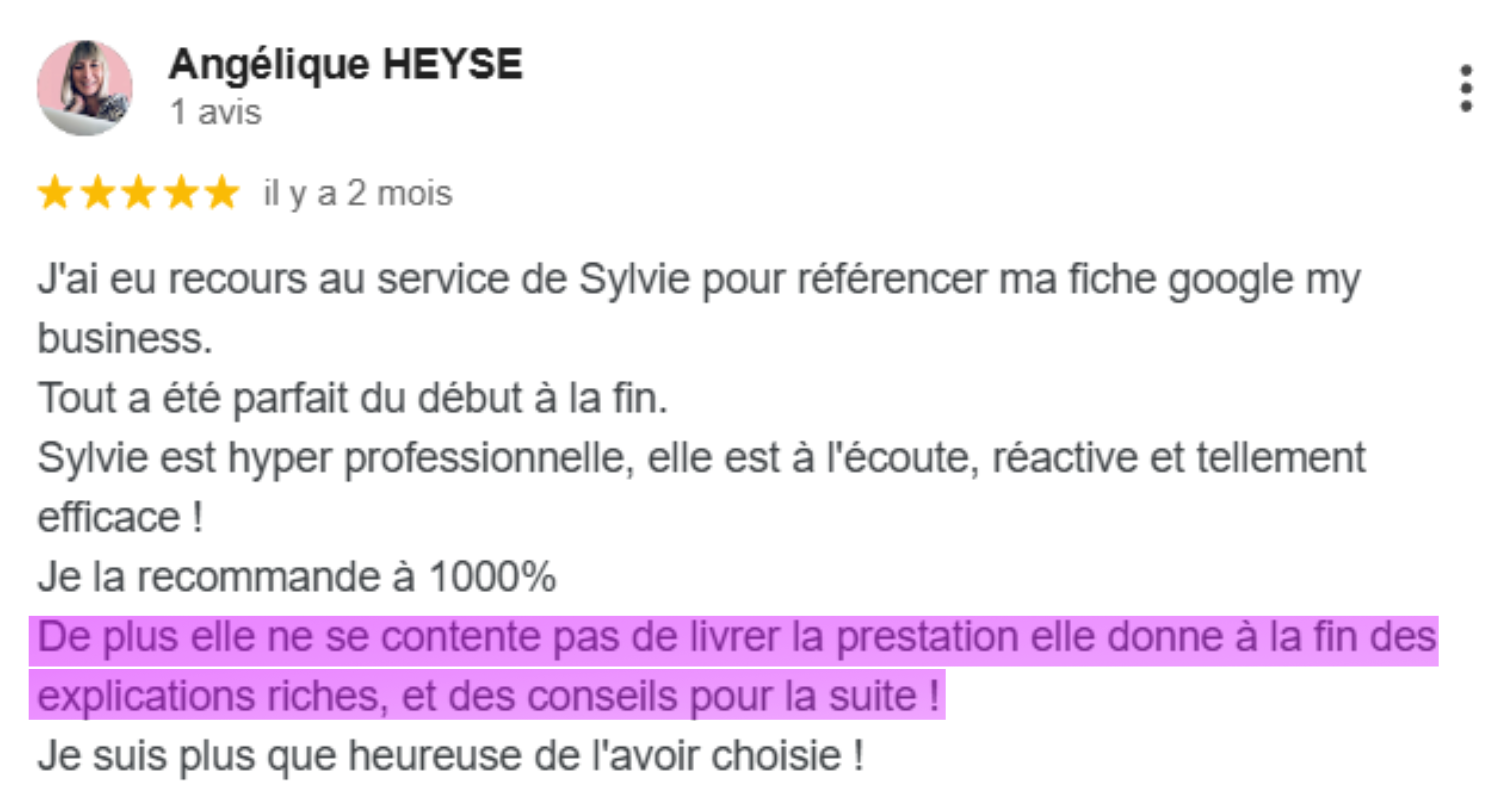 Avis client 1