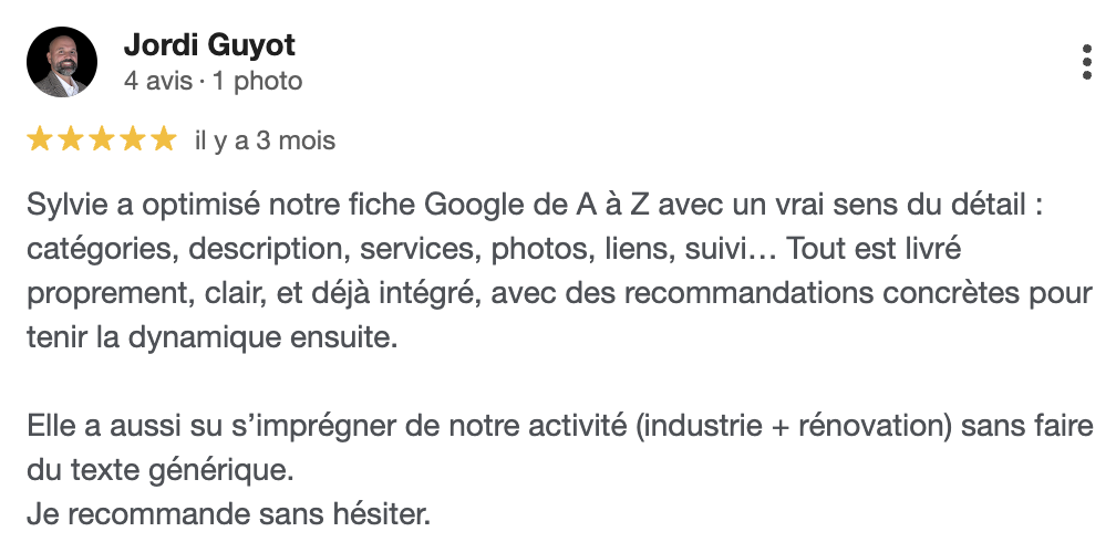 Avis client 1